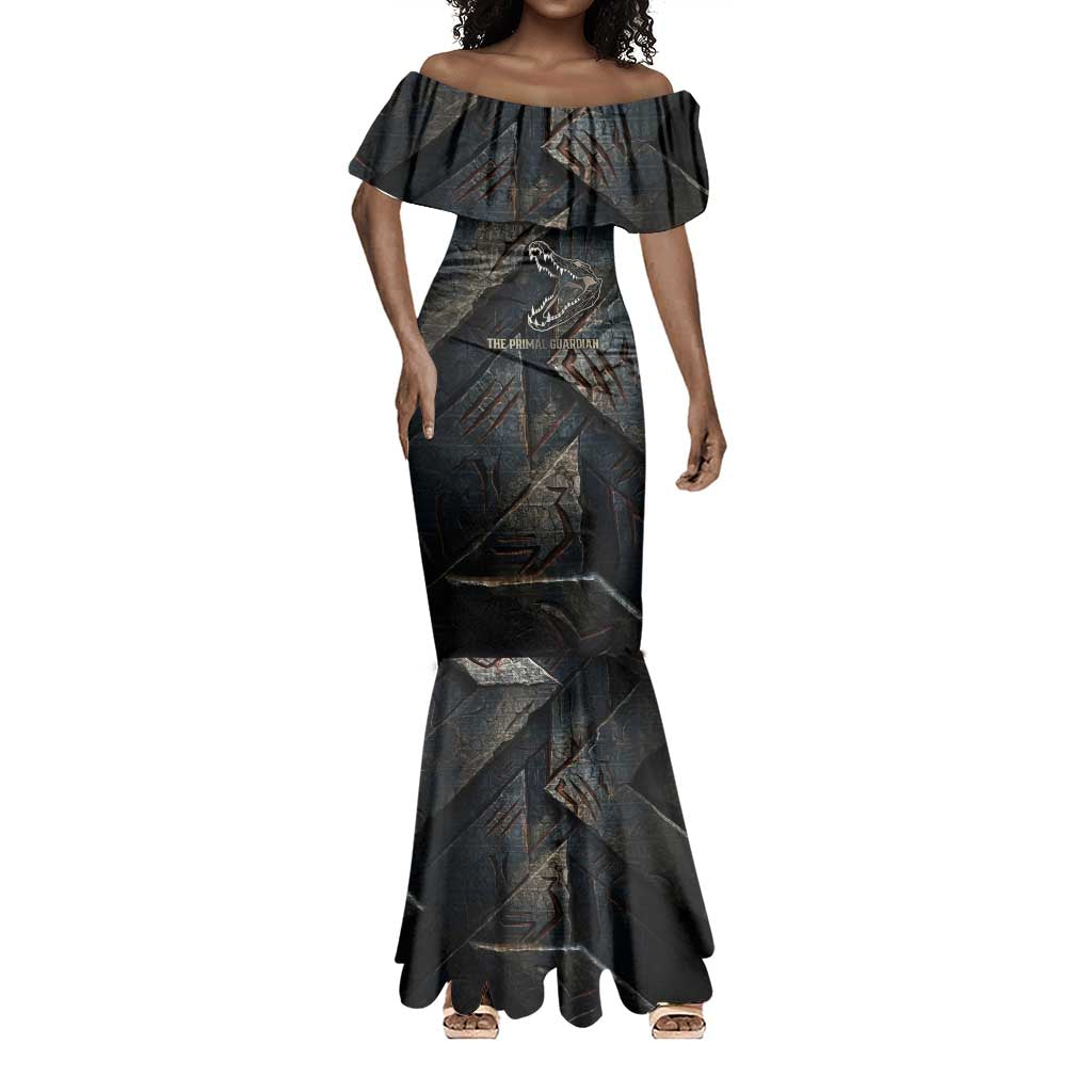 Sobek Egypt Mermaid Dress with Crocodile Head Water Symbolism Ancient Guardian