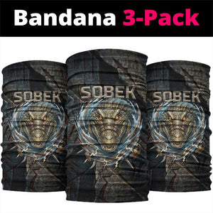 Sobek Egypt Neck Gaiter with Crocodile Head Water Symbolism Ancient Guardian