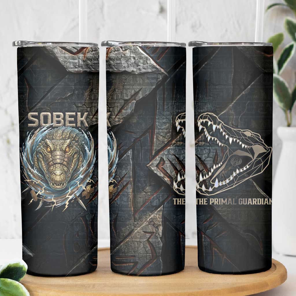 Sobek Egypt Skinny Tumbler with Crocodile Head Water Symbolism Ancient Guardian
