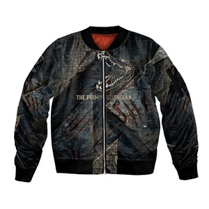 Sobek Egypt Sleeve Zip Bomber Jacket with Crocodile Head Water Symbolism Ancient Guardian