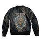 Sobek Egypt Sleeve Zip Bomber Jacket with Crocodile Head Water Symbolism Ancient Guardian