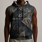 Sobek Egypt Sleeveless Hoodie with Crocodile Head Water Symbolism Ancient Guardian