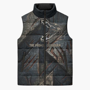 Sobek Egypt Sleeveless Puffer Jacket with Crocodile Head Water Symbolism Ancient Guardian