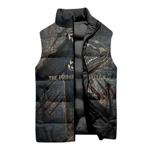 Sobek Egypt Sleeveless Puffer Jacket with Crocodile Head Water Symbolism Ancient Guardian