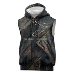 Sobek Egypt Sleeveless Zip Hoodie with Crocodile Head Water Symbolism Ancient Guardian