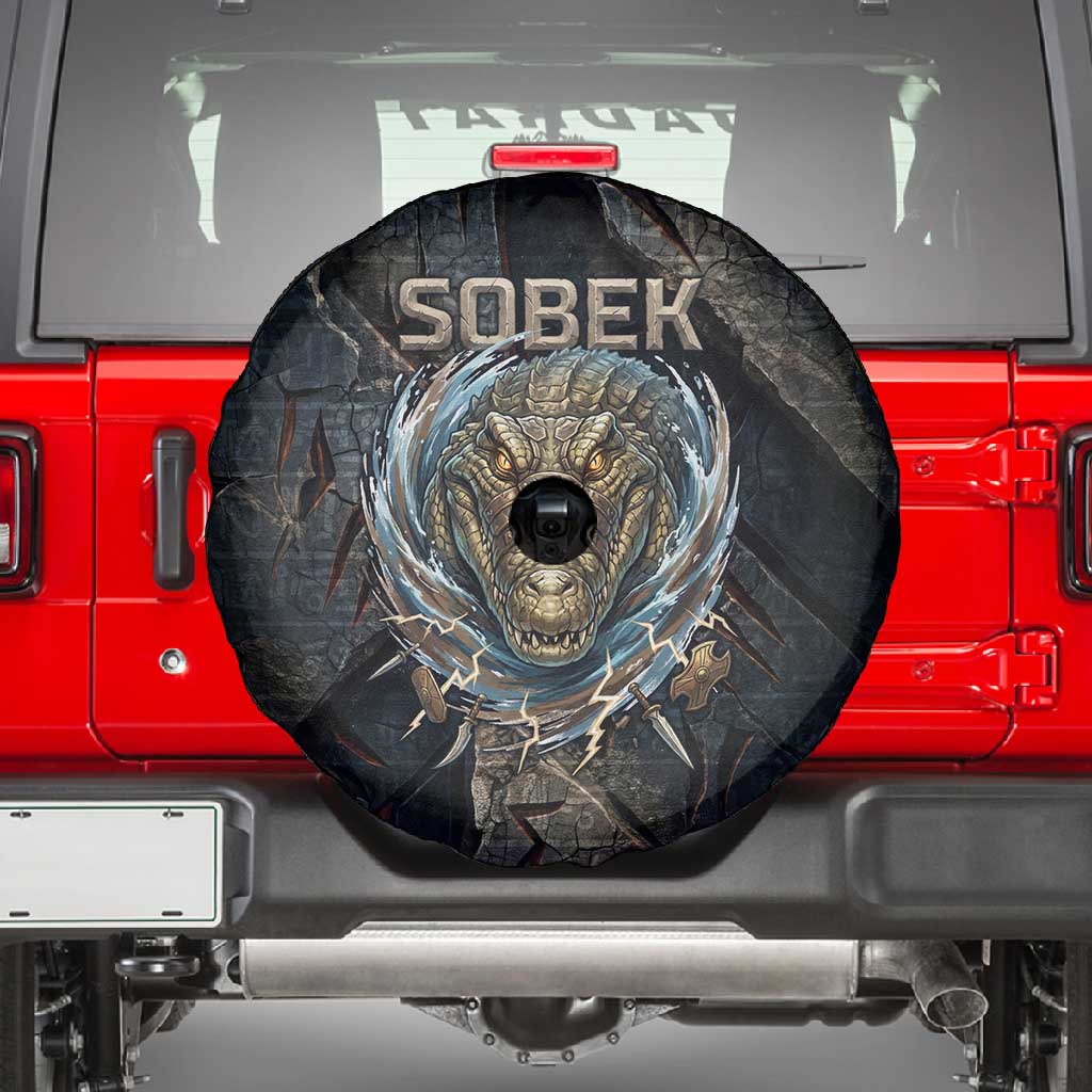 Sobek Egypt Spare Tire Cover with Crocodile Head Water Symbolism Ancient Guardian