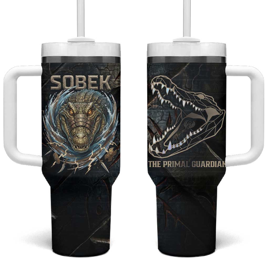 Sobek Egypt Tumbler With Handle with Crocodile Head Water Symbolism Ancient Guardian