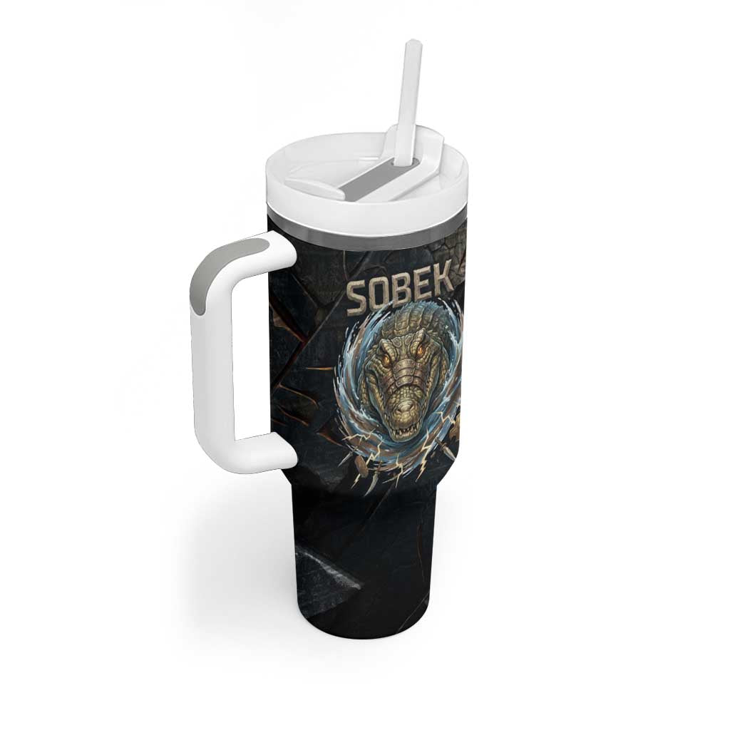 Sobek Egypt Tumbler With Handle with Crocodile Head Water Symbolism Ancient Guardian