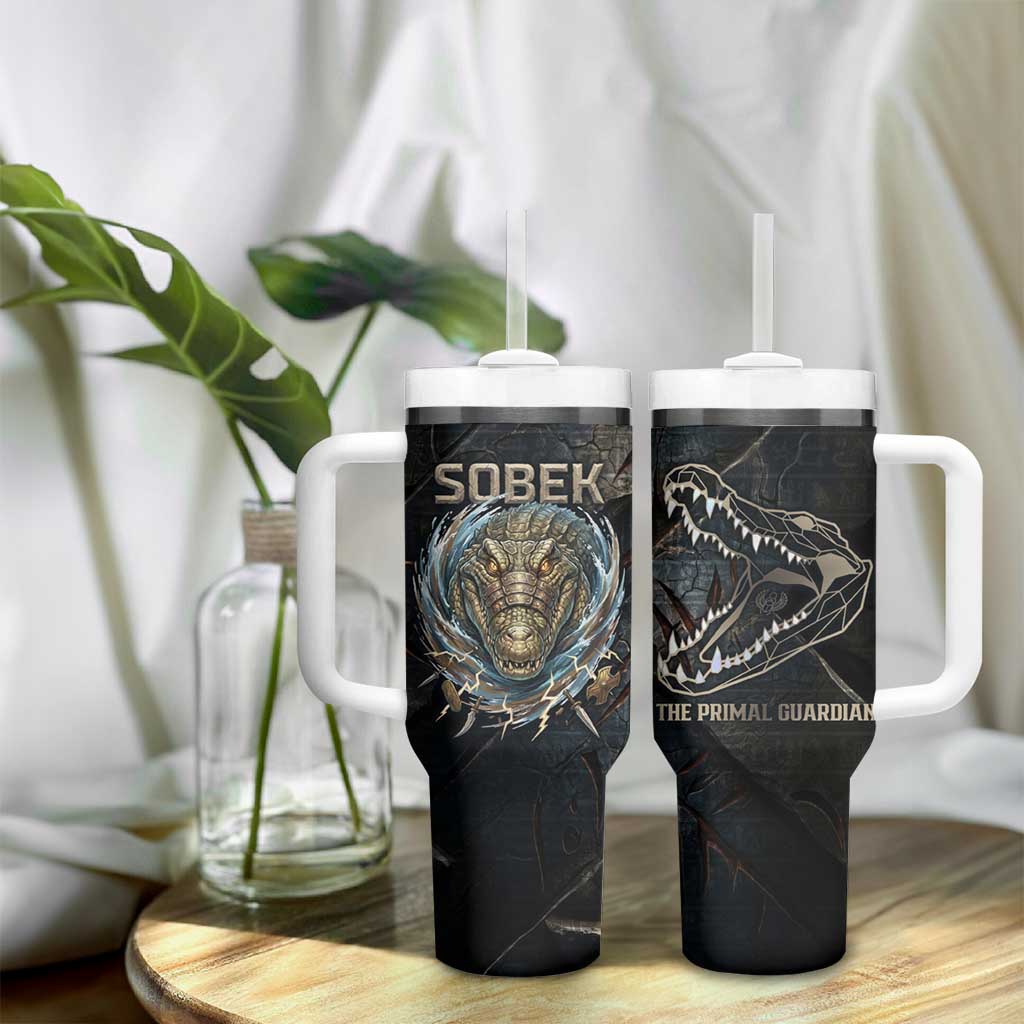 Sobek Egypt Tumbler With Handle with Crocodile Head Water Symbolism Ancient Guardian