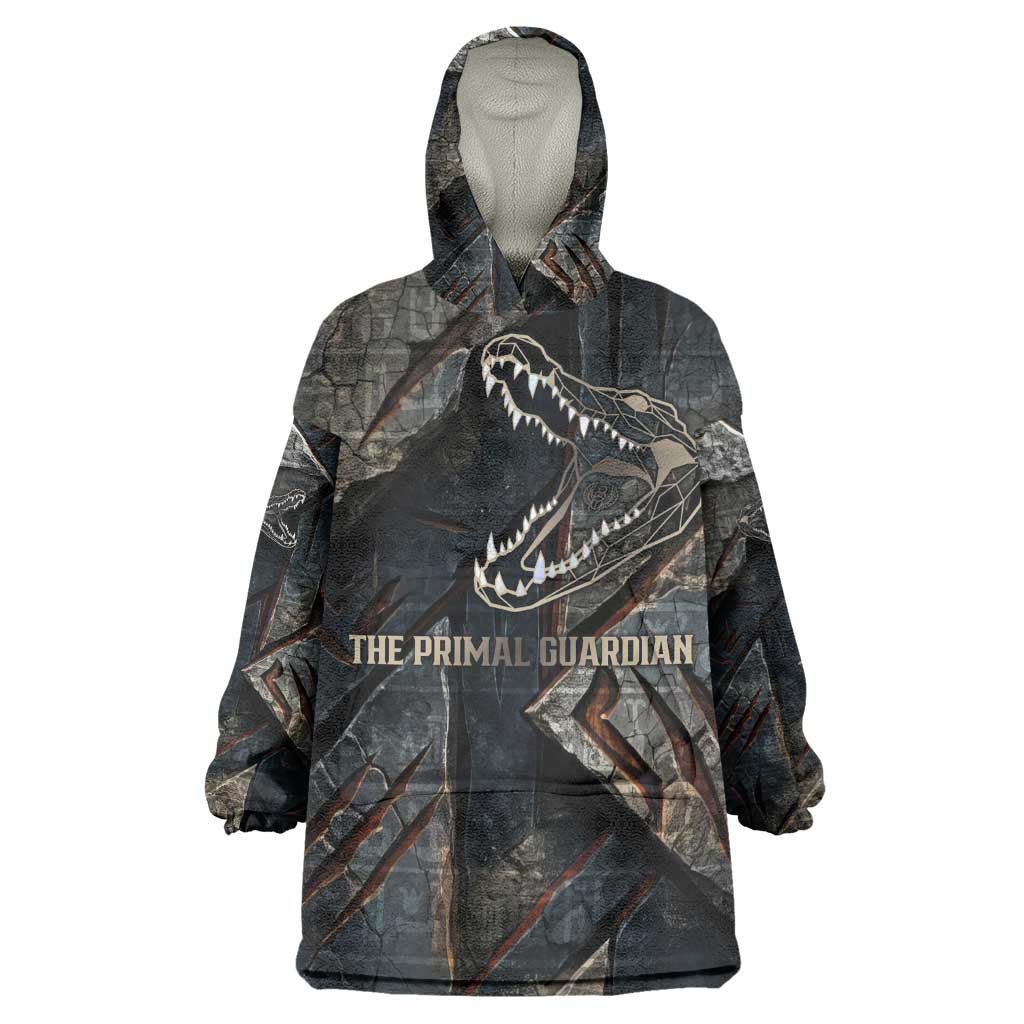 Sobek Egypt Wearable Blanket Hoodie with Crocodile Head Water Symbolism Ancient Guardian