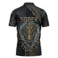 Sobek Egypt Zipper Polo Shirt with Crocodile Head Water Symbolism Ancient Guardian