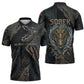 Sobek Egypt Zipper Polo Shirt with Crocodile Head Water Symbolism Ancient Guardian