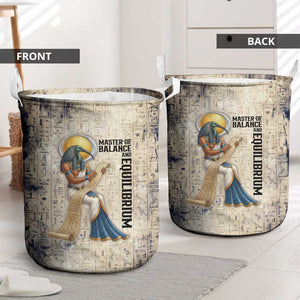 Thoth Laundry Basket Ibis Head and Ancient Scroll Egyptian Wisdom