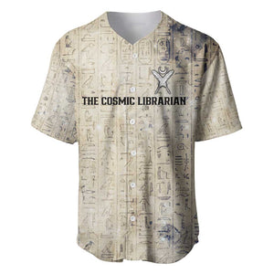 Thoth Baseball Jersey Ibis Head and Ancient Scroll Egyptian Wisdom