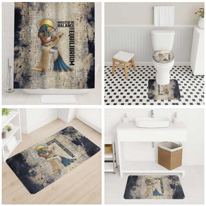 Thoth Bathroom Set Ibis Head and Ancient Scroll Egyptian Wisdom