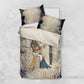 Thoth Bedding Set Ibis Head and Ancient Scroll Egyptian Wisdom