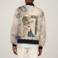Thoth Bomber Jacket Ibis Head and Ancient Scroll Egyptian Wisdom