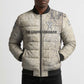 Thoth Bomber Puffer Jacket Ibis Head and Ancient Scroll Egyptian Wisdom