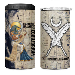 Thoth 4 in 1 Can Cooler Tumbler Ibis Head and Ancient Scroll Egyptian Wisdom