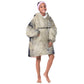 Thoth Kid Wearable Blanket Hoodie Ibis Head and Ancient Scroll Egyptian Wisdom