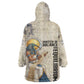 Thoth Kid Wearable Blanket Hoodie Ibis Head and Ancient Scroll Egyptian Wisdom