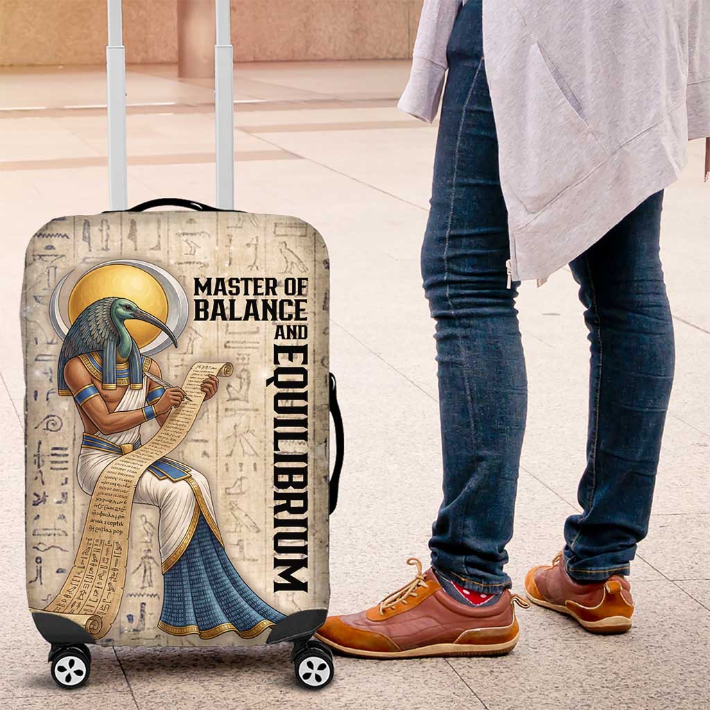 Thoth Luggage Cover Ibis Head and Ancient Scroll Egyptian Wisdom