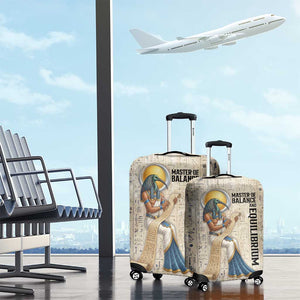 Thoth Luggage Cover Ibis Head and Ancient Scroll Egyptian Wisdom