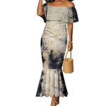 Thoth Mermaid Dress Ibis Head and Ancient Scroll Egyptian Wisdom