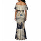 Thoth Mermaid Dress Ibis Head and Ancient Scroll Egyptian Wisdom