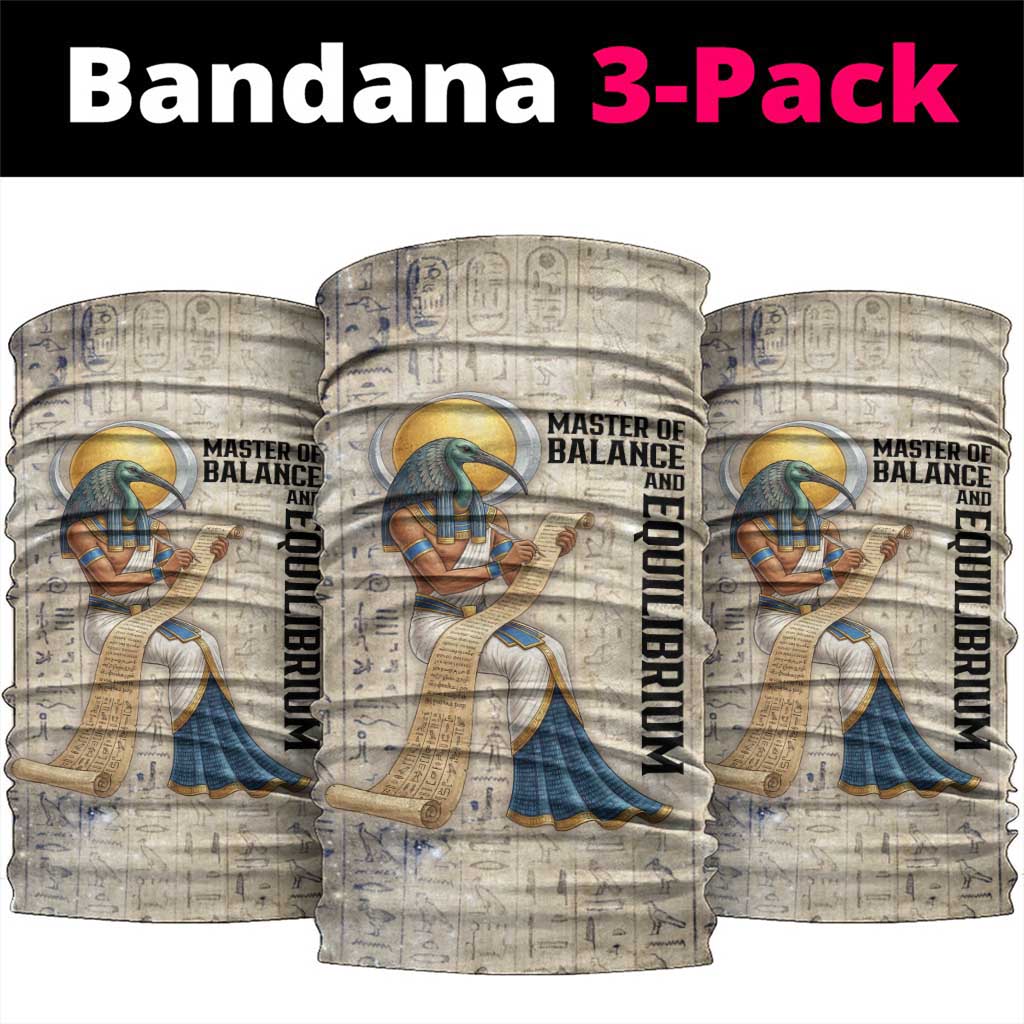 Thoth Neck Gaiter Ibis Head and Ancient Scroll Egyptian Wisdom