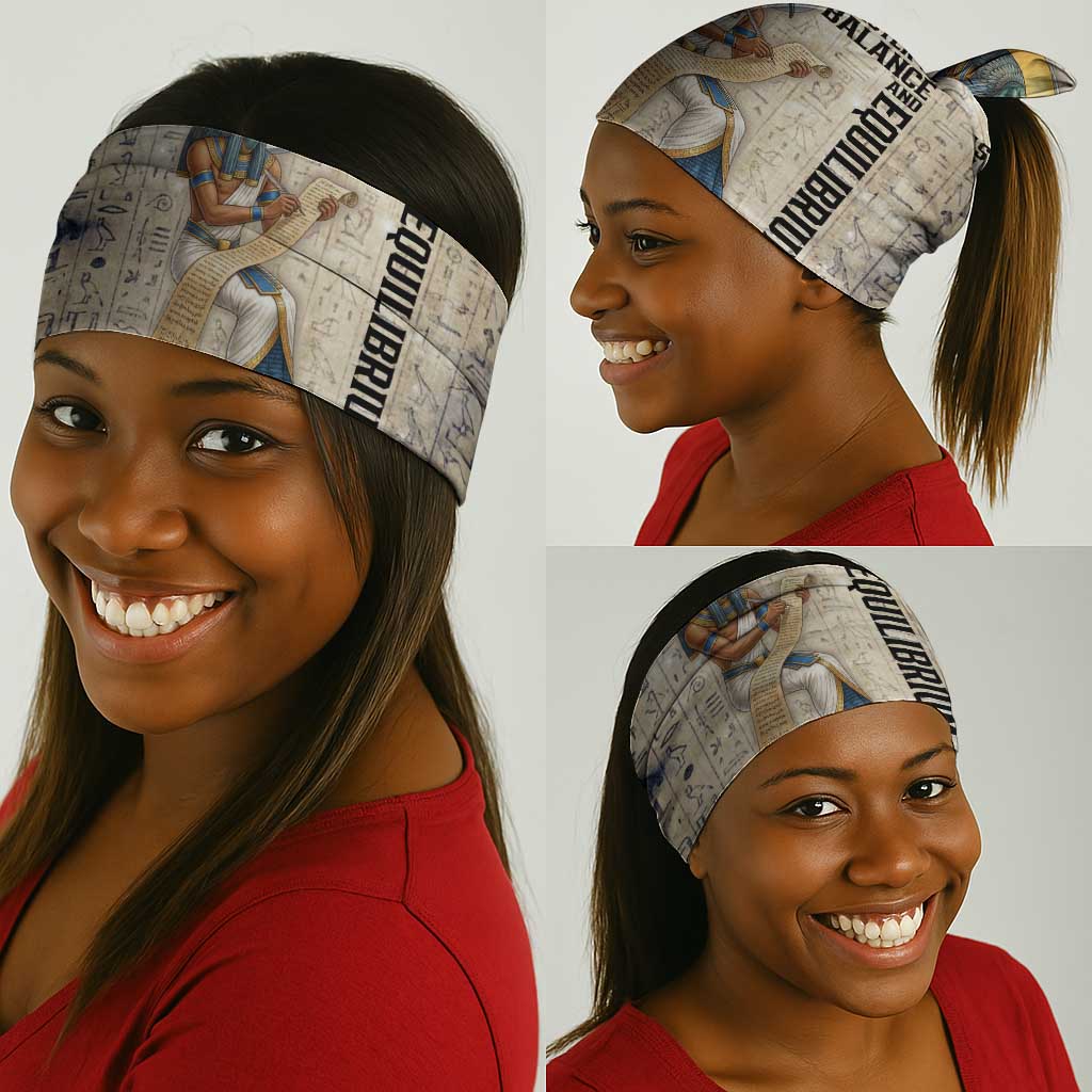 Thoth Neck Gaiter Ibis Head and Ancient Scroll Egyptian Wisdom
