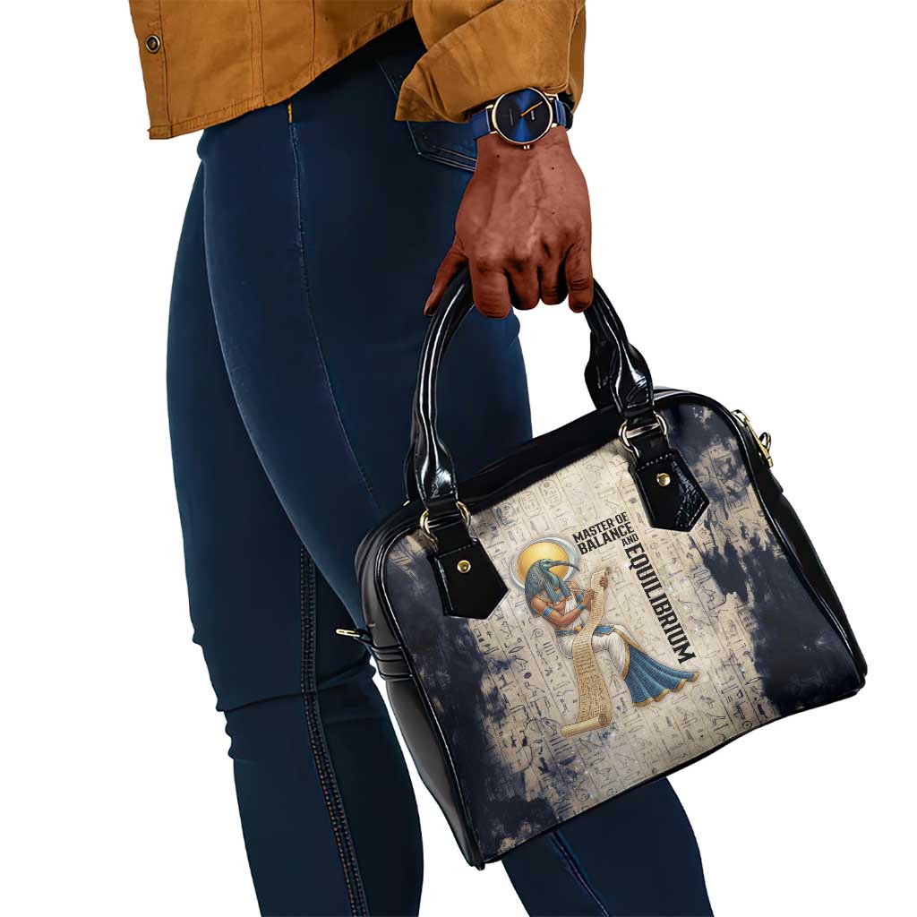 Thoth Shoulder Handbag Ibis Head and Ancient Scroll Egyptian Wisdom