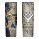 Thoth Skinny Tumbler Ibis Head and Ancient Scroll Egyptian Wisdom