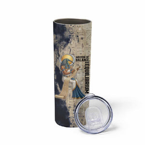 Thoth Skinny Tumbler Ibis Head and Ancient Scroll Egyptian Wisdom