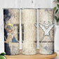 Thoth Skinny Tumbler Ibis Head and Ancient Scroll Egyptian Wisdom