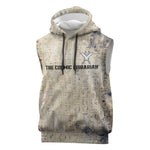 Thoth Sleeveless Hoodie Ibis Head and Ancient Scroll Egyptian Wisdom