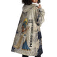 Thoth Wearable Blanket Hoodie Ibis Head and Ancient Scroll Egyptian Wisdom