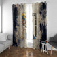 Thoth Window Curtain Ibis Head and Ancient Scroll Egyptian Wisdom