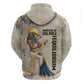 Thoth Zip Hoodie Ibis Head and Ancient Scroll Egyptian Wisdom