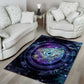 Thoth Ancient Egyptian Cosmic Area Rug with Sacred Eye and Baboon Symbol Theme