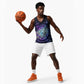 Thoth Ancient Egyptian Cosmic Basketball Jersey with Sacred Eye and Baboon Symbol Theme