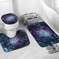 Thoth Ancient Egyptian Cosmic Bathroom Set with Sacred Eye and Baboon Symbol Theme