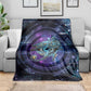 Thoth Ancient Egyptian Cosmic Blanket with Sacred Eye and Baboon Symbol Theme