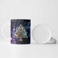 Thoth Ancient Egyptian Cosmic Ceramic Mug with Sacred Eye and Baboon Symbol Theme