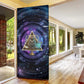 Thoth Ancient Egyptian Cosmic Door Cover with Sacred Eye and Baboon Symbol Theme