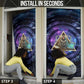 Thoth Ancient Egyptian Cosmic Door Cover with Sacred Eye and Baboon Symbol Theme