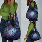 Thoth Ancient Egyptian Cosmic Grocery Bag with Sacred Eye and Baboon Symbol Theme