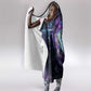 Thoth Ancient Egyptian Cosmic Hooded Blanket with Sacred Eye and Baboon Symbol Theme