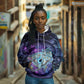 Thoth Ancient Egyptian Cosmic Hoodie with Sacred Eye and Baboon Symbol Theme