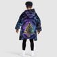 Thoth Ancient Egyptian Cosmic Kid Wearable Blanket Hoodie with Sacred Eye and Baboon Symbol Theme